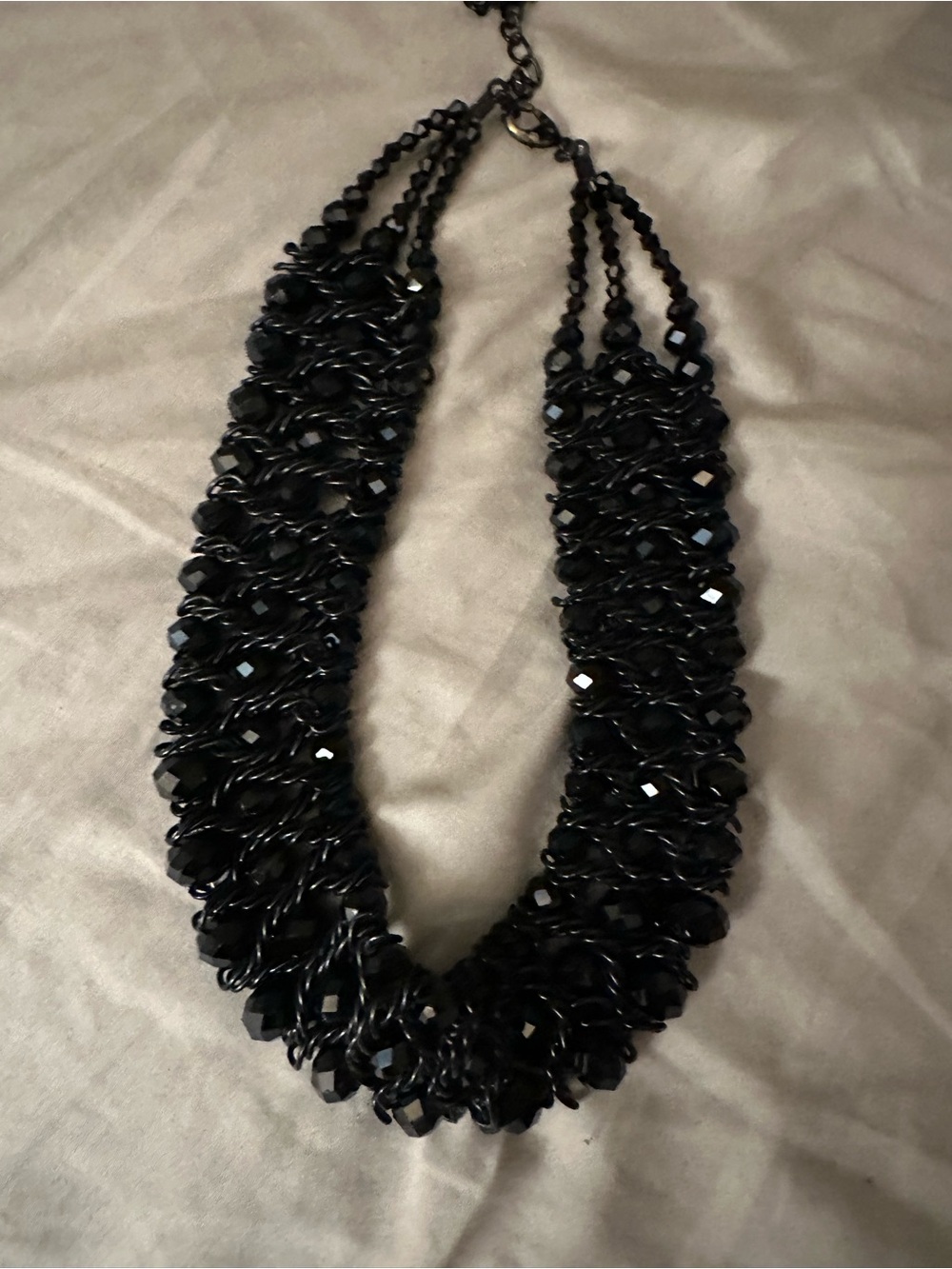 Macy's Black Multi-Strand Beaded Necklace